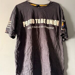 Proud to Be Union Black Graphic T‑Shirt